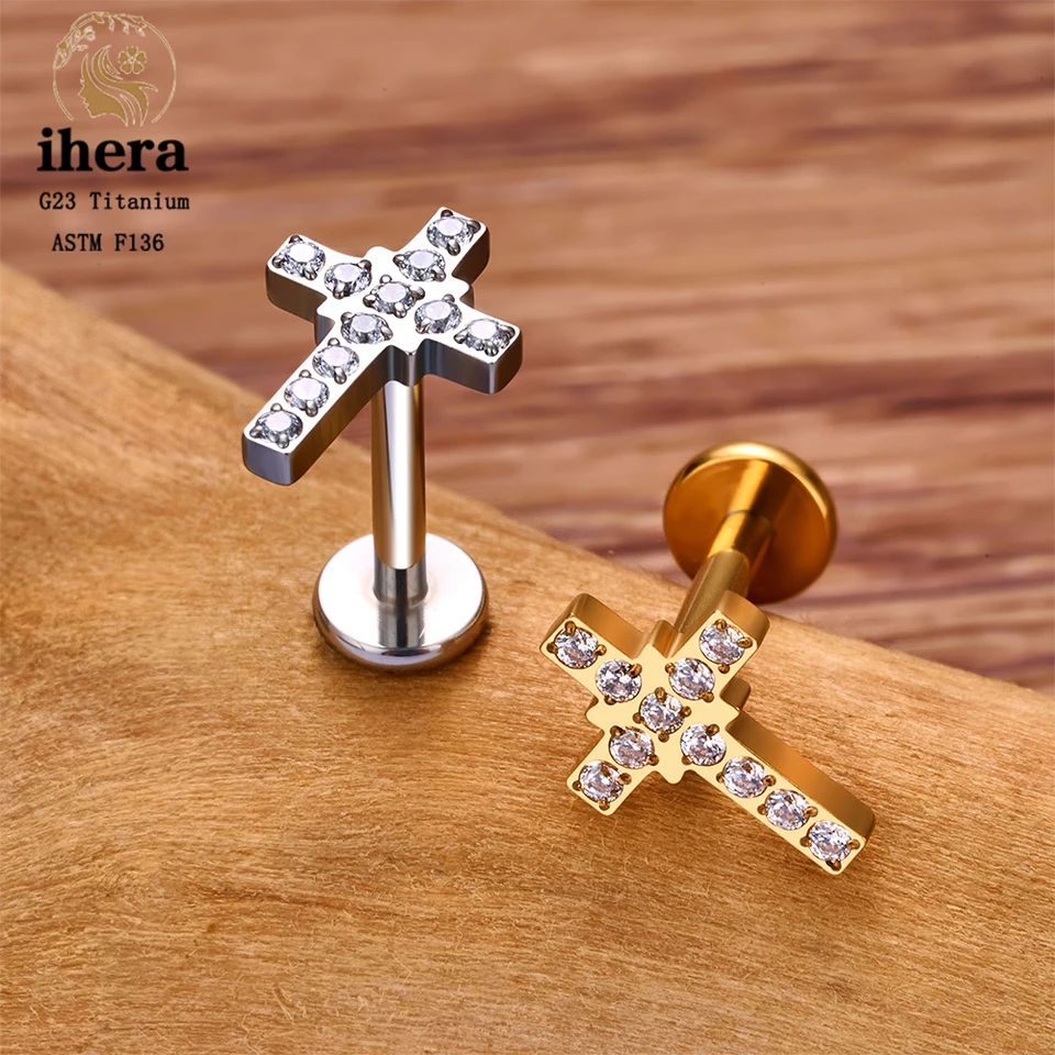 5 Paia Orecchini In Titanio G23 Per Orecchie Sensibili | Cuore Stella Fiore Zirconi | Post 10mm 18G | Ipoallergenici
