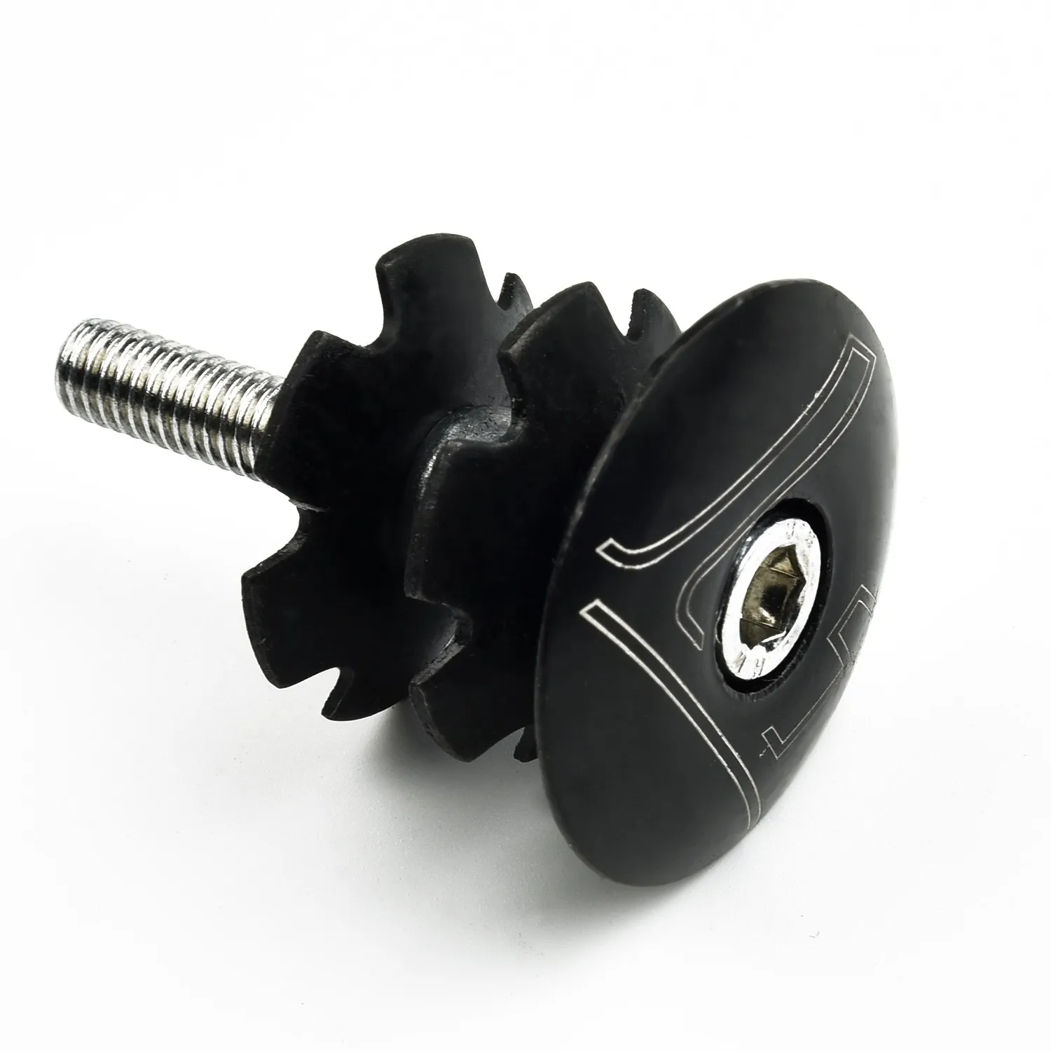 

31.5mm Cap Set Nut&Top 35mm Black For 1-1/8\\\" Fork Front Headset Part Star Tube Replacement Usefully Accessories