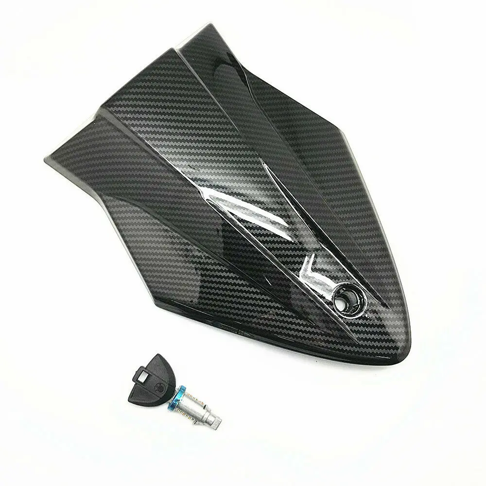 Motorcycle Accessories Hydro Dipped Carbon Fiber Finish Rear Passenger Seat Back Fairing Lock Key For BMW S1000R S1000RR 15-19
