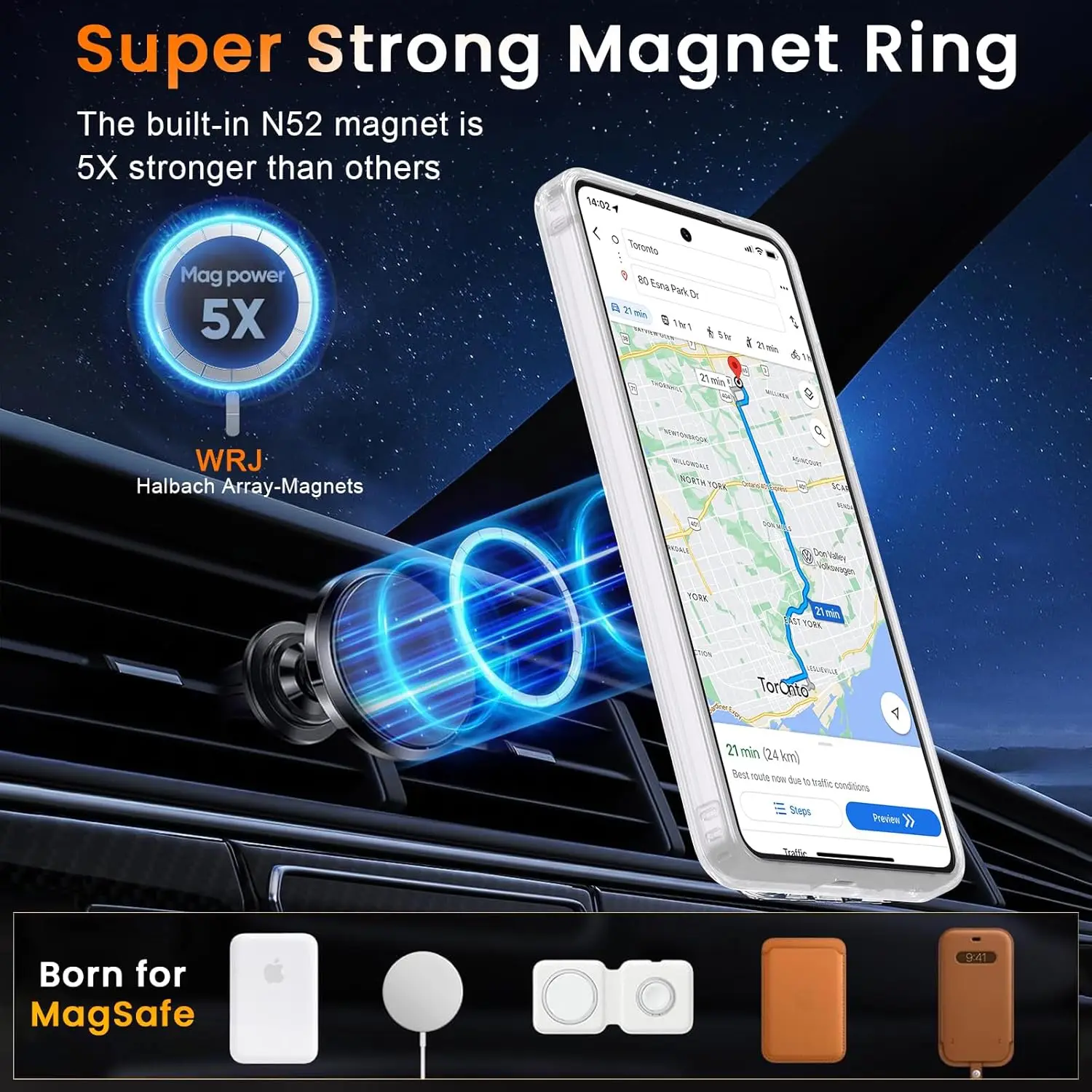 삼성 갤럭시 S26 울트라 S25 플러스 S24 FE S23 S22 엣지 폰용 맥세이프 마그네틱 투명 케이스 노옐로우 투명 커버