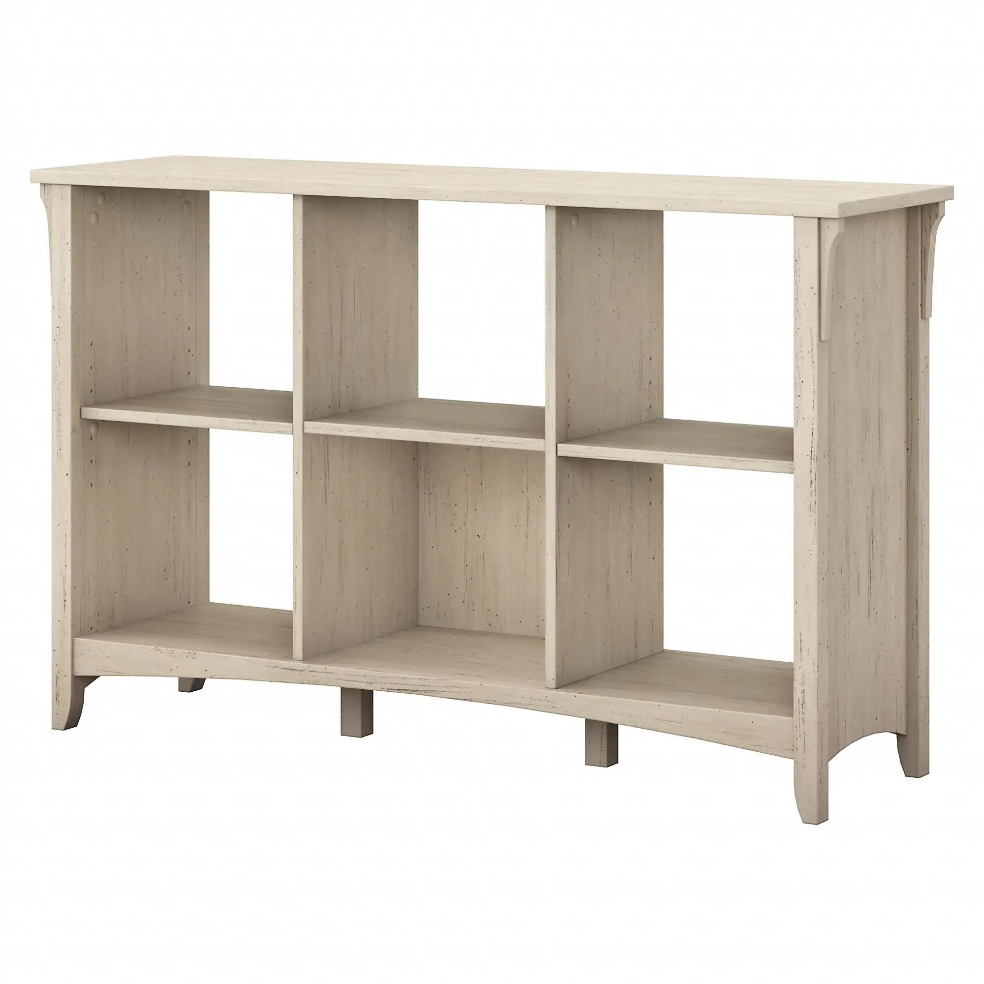 

Bush Furniture Salinas 6 Cube Bookcase Organizer, Antique White