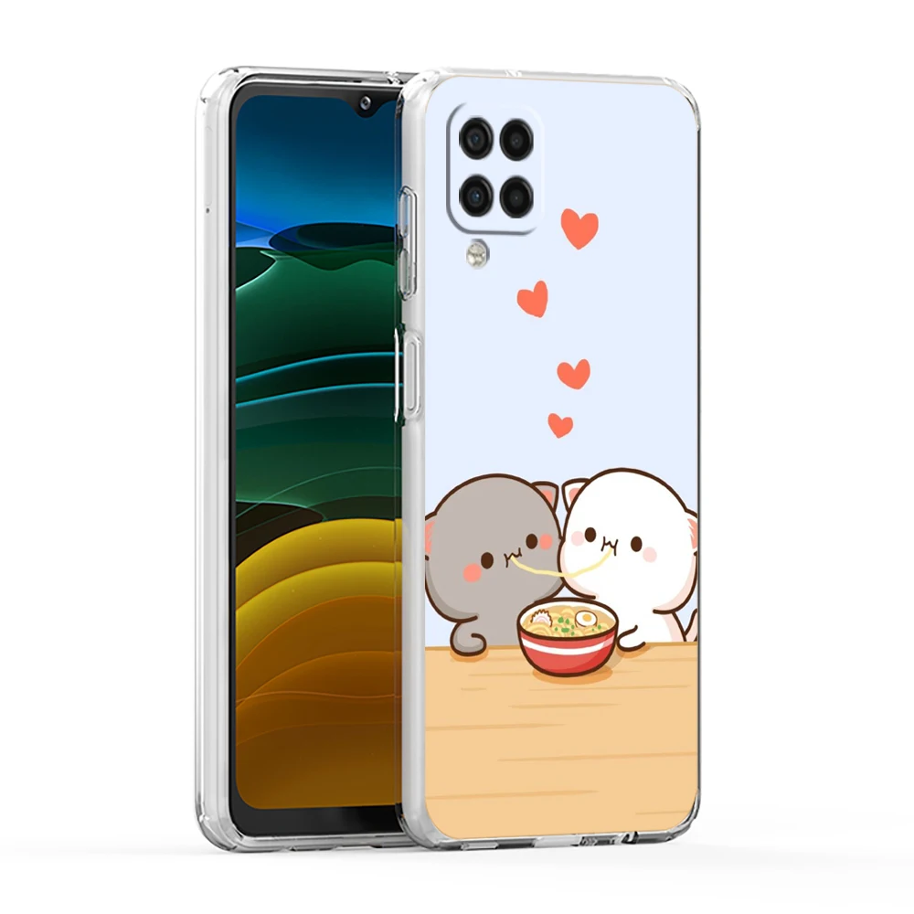 Adorable Cartoon Cat Couple Phone Case Cover