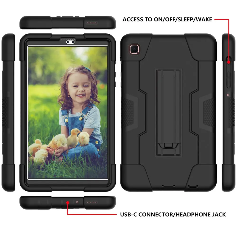 Kids Tablet Cover with Strap - Silicone + PC