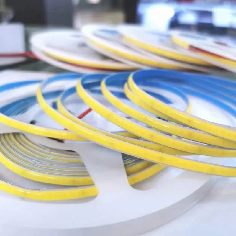 Ultra Thin COB LED Strip 3mm 5mm DC12V/24V 400Leds/m RA90 High Density Flexible FOB Ribbon Rope Tape Dimmable Linear Lighting