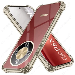 Clear Crystal Soft Silicone Shockproof Case - Durable Armor Back Cover for Honor X9d 5G (Transparent)
