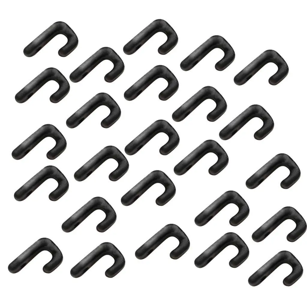 

25 Pieces Kayak Nylon J Lashing Hook Bungee Hook Kit Canoes Boats