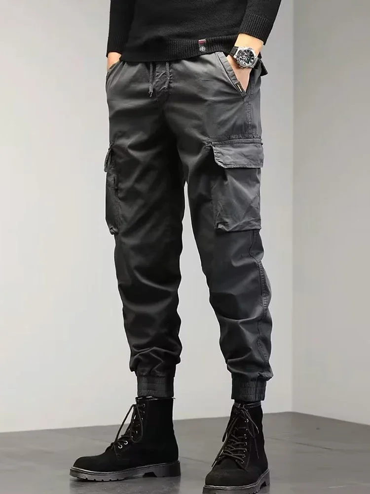 

n-style functional cargo pants spring and summer new loose-fitting men's plus-size foot-binding casual pants