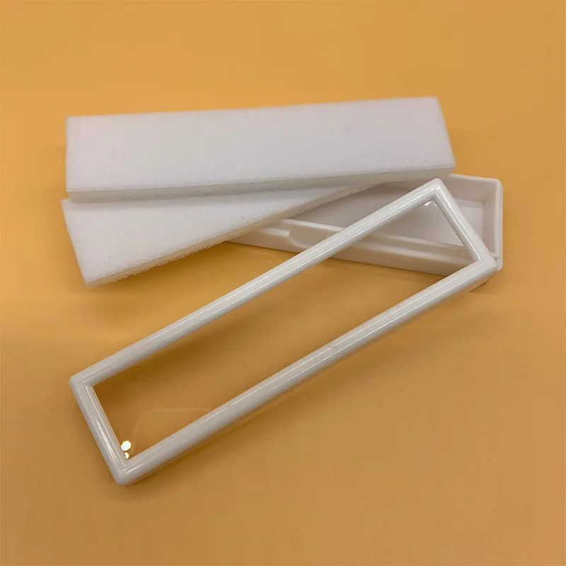 Diamond Box 10Pcs Transparent Cover Long Strip Gem Box Memory Mat White Black Acrylic Display Case Gemstone Packaging Organizer