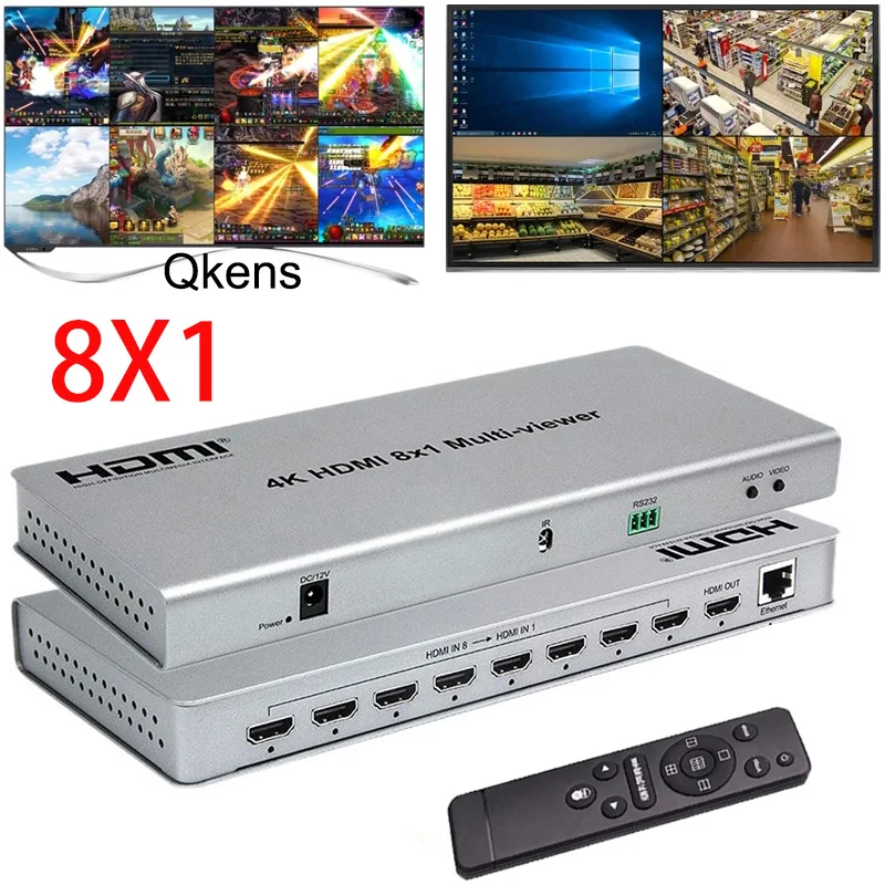 4k 8x1 Hdmi Multiviewer 1080p 4x1 Quad Screen Real Time Multi Viewer