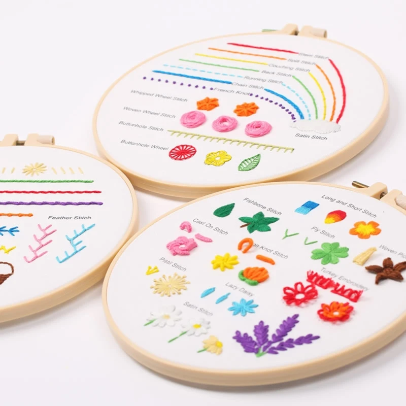 

Embroidery for Beginners DIY Lovers Practical Embroidery Stitch Practice for Cross Stitch Kits for