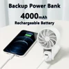 Handheld Fan with Semiconductor Refrigeration Cooling Fan 4000mAh USB Rechargeable Mini Portable Hanging Neck Fan for Outdoor 6