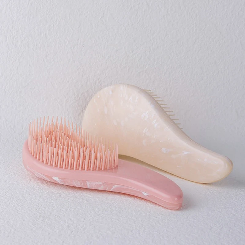 

Hair Brush Handle Tangle Detangling Massage Comb Marbling Magic Anti-static