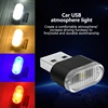 1-5Pcs Car Mini USB LED Atmosphere Lights Car Interior Neon Decorative Lamp Emergency Lighting Universal PC Portable Plug Play 3