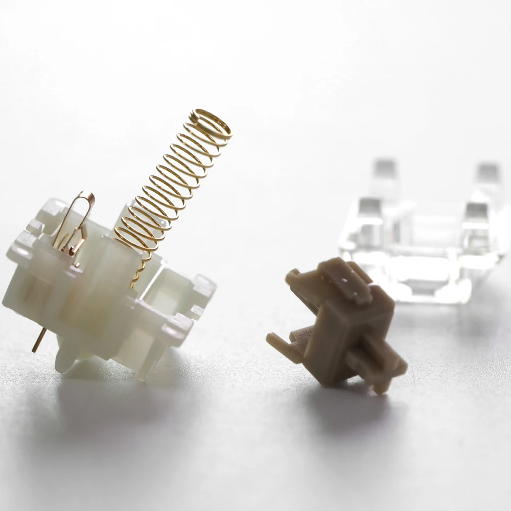 Originais Gateron Bebê Racoon Switches Linear 55g 5pin Pom Material Ouro-banhado a Mola Teclado Mecânico Pré-lubrificado Interruptor 35 Peças - Imagem 4