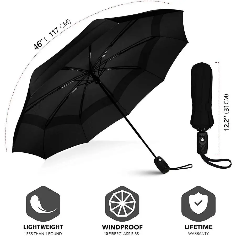 Portable travel umbrella windproof and rainproof car umbrellas backpacks carrying out