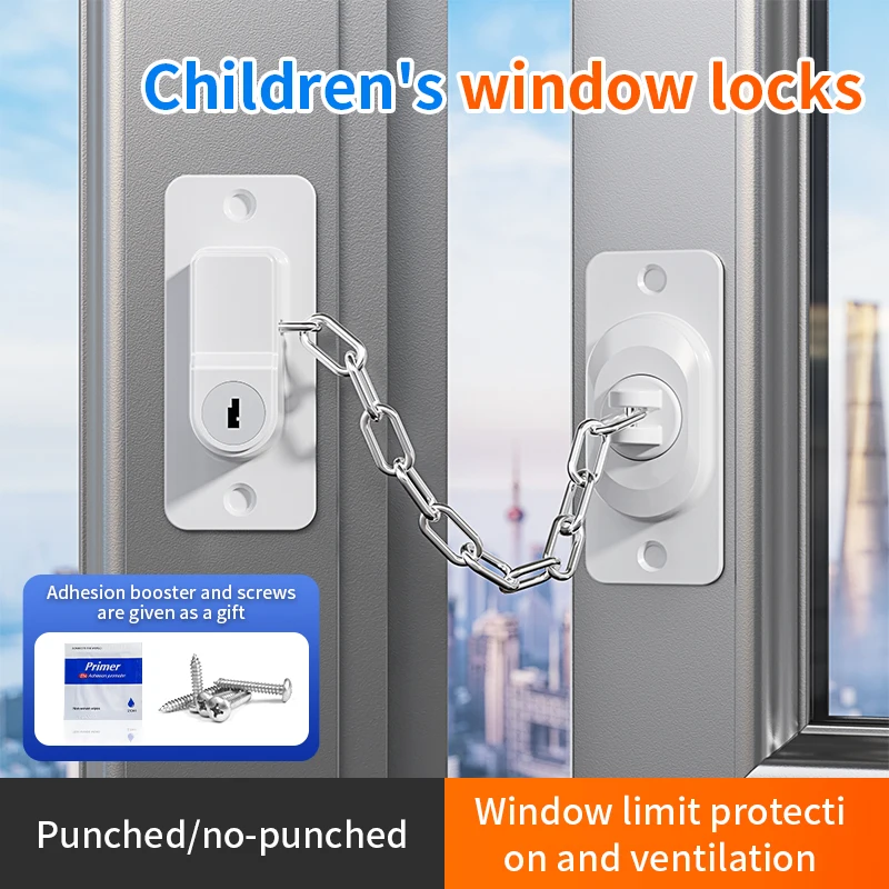 Baby Safety Lock Child Protection Refrigerator/Window Children Security Lock cabinet lock child lock safety lock refrigerator lock refrigerator door lock door window lock For Kids Cabinet With Keys Adjustable chain