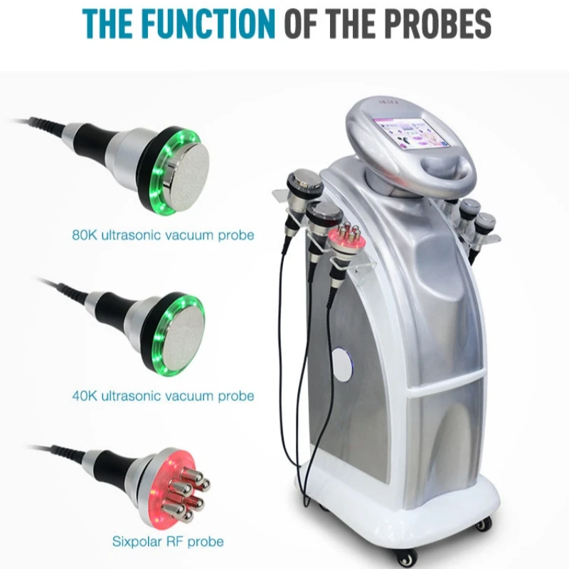 

High Power RF Fat Burning 80K Cavitation SystemWeight Loss Skin Rejuvenation Vacuum BodySlimming Beauty Machine With 7 Handles