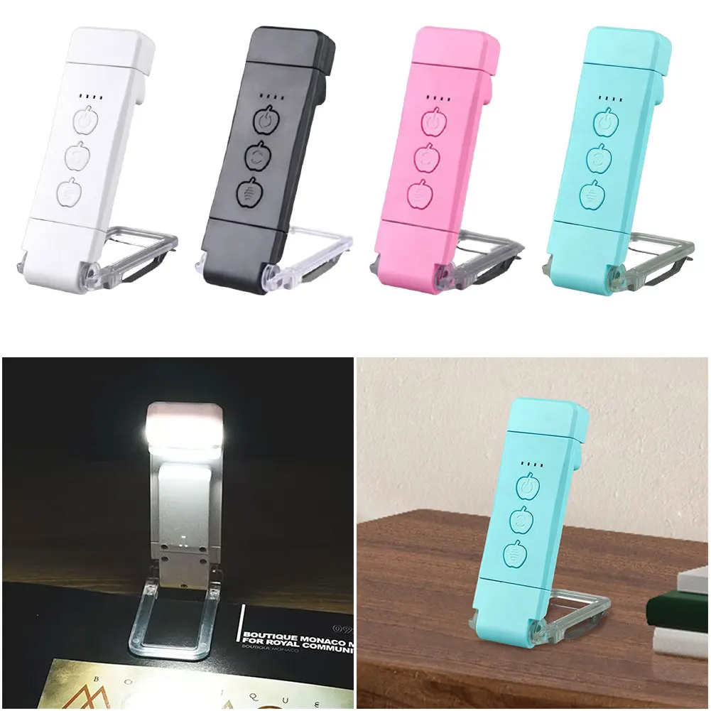 USB Rechargeable Portable Clip-on LED Reading Light Reading Lamp Eye Care Book Lamp