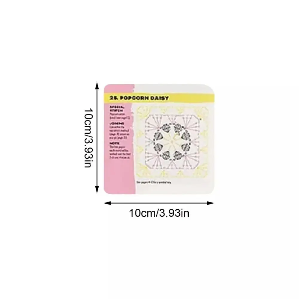 Knitting Pattern Cards Embroidery Thread Braided Rope Wrapping Granny Square Card Deck Mix Match Designs DIY Knitting Kit