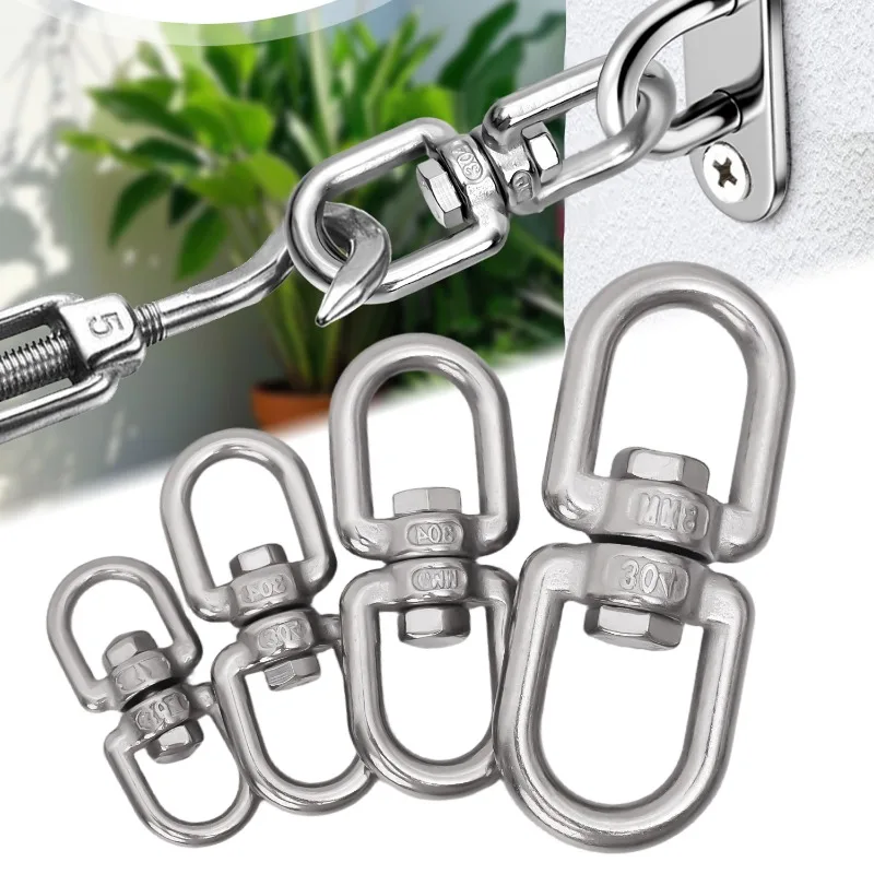 Multi-Purpose Stainless Steel Swivel Eye Hook Connector