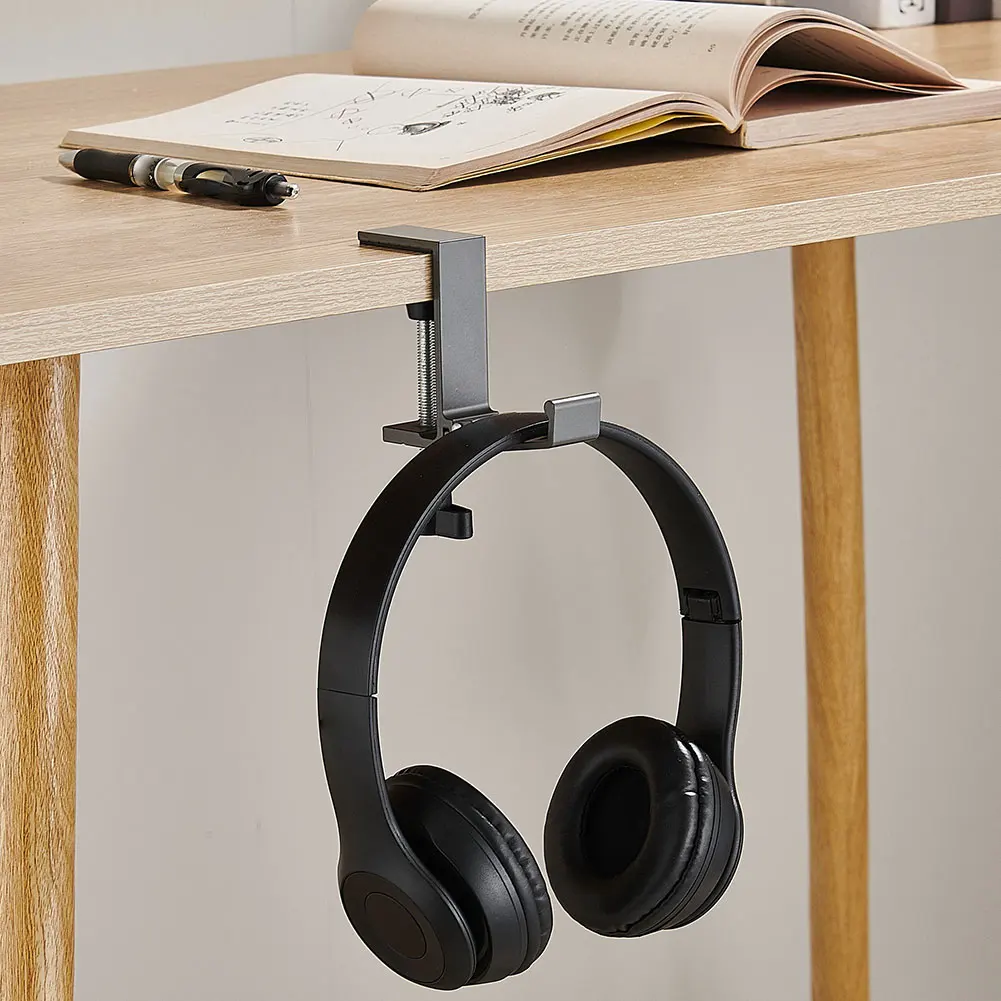 Adjustable No Punch Table Clip Hook Headphone Holder Gaming Headphone Holder Miscellaneous Storage Hanging Home Universal Hook