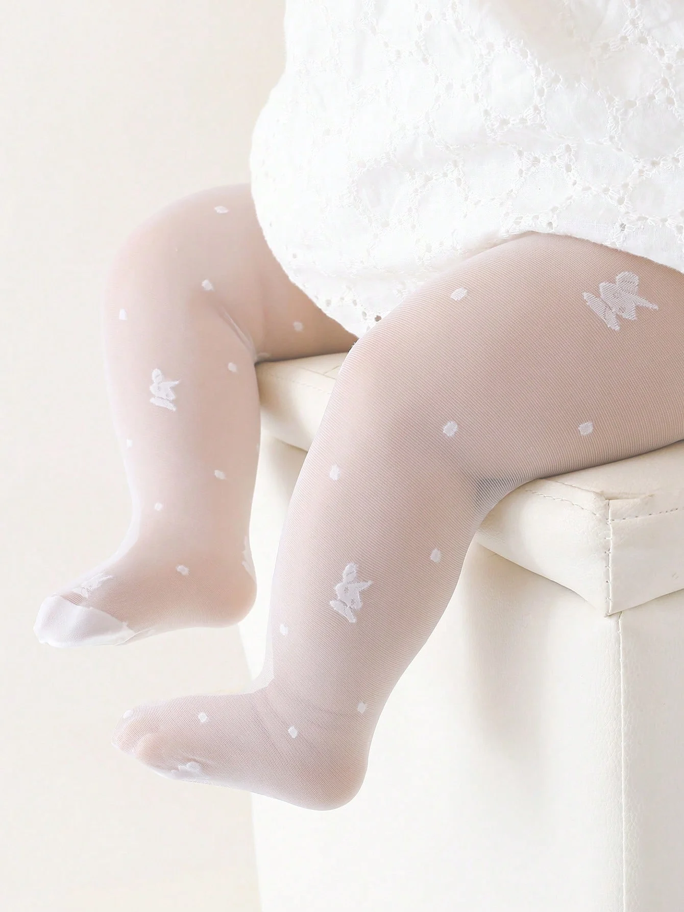 4 Paar süße, niedliche Hasen-Socken für Kleinkinder, atmungsaktive Seidenstrümpfe für den Alltag von Mädchen im Alter von 0-72 Monaten, Frühling und Sommer – Detail 9