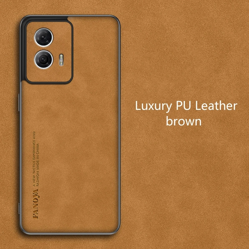 Luxury Leather Comfort Phone Cover with Shockproof Bumper and Camera Protection
