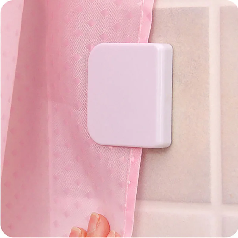 ● 2 Pcs 샤워 커튼 클립 안티 스플래시 유출 방지 물 고품질 화장실 가드 커튼 링 클립 욕실 용품