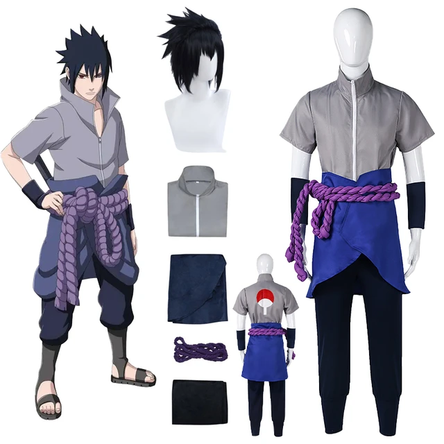 Acheter Costume de Cosplay Anime Uchiha Sasuke, uniforme de fête