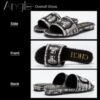 CHCH Women's Slippers New Fabric Fashion Flat Sandals Business Banquet Women's Shoes - Image 5
