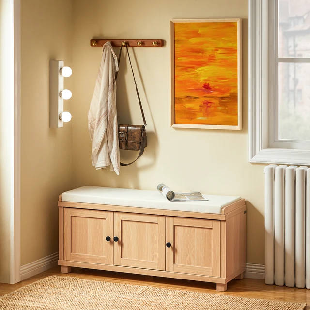 Seat chest of drawers bench with storage