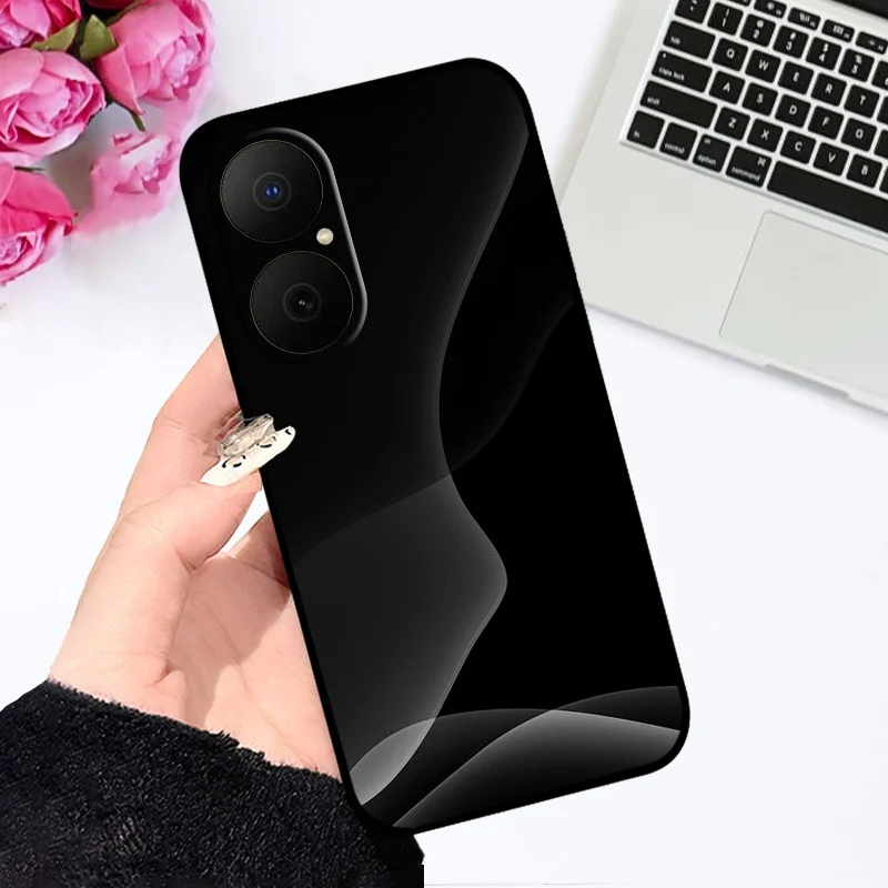 Oil Painted Silicone Back Cover - Soft Matte Protective Case for Huawei Nova Y73/Enjoy 80
