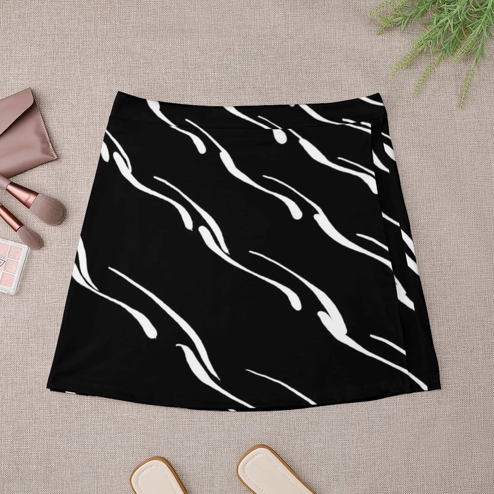 Light Wave Pattern Mini Skirt outfit korean style micro mini skirt extreme
