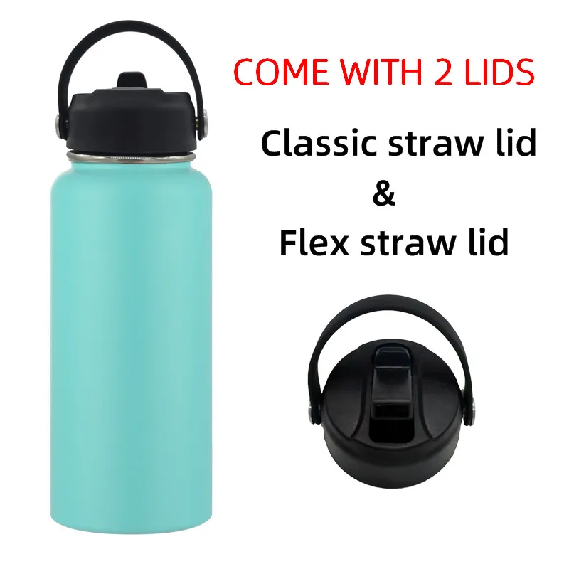 Wholesale Wide Mouth Water Bottles with Straw Lid 32 oz