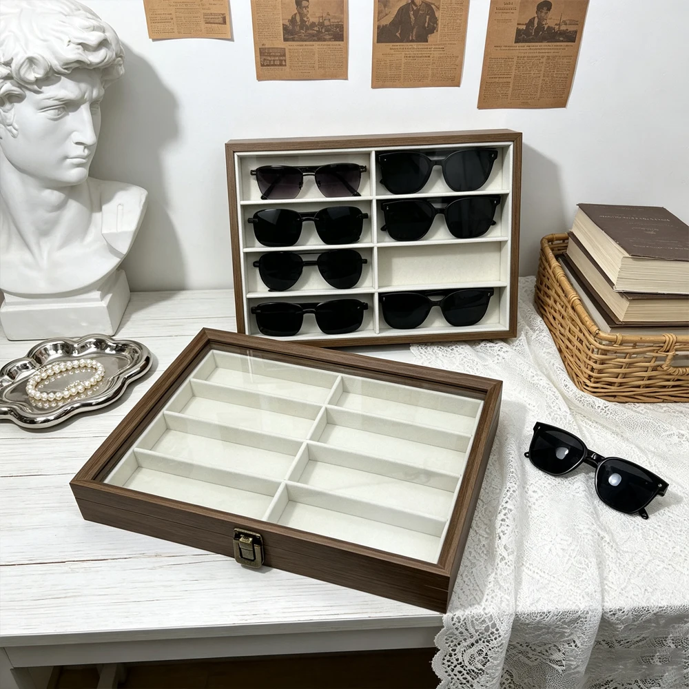 Sunshield Storage Box, an Eight-Slot Storage Box for Sunglasses, Can Be Used for Storing, Displaying, and Organizing Jewelry and Accessories