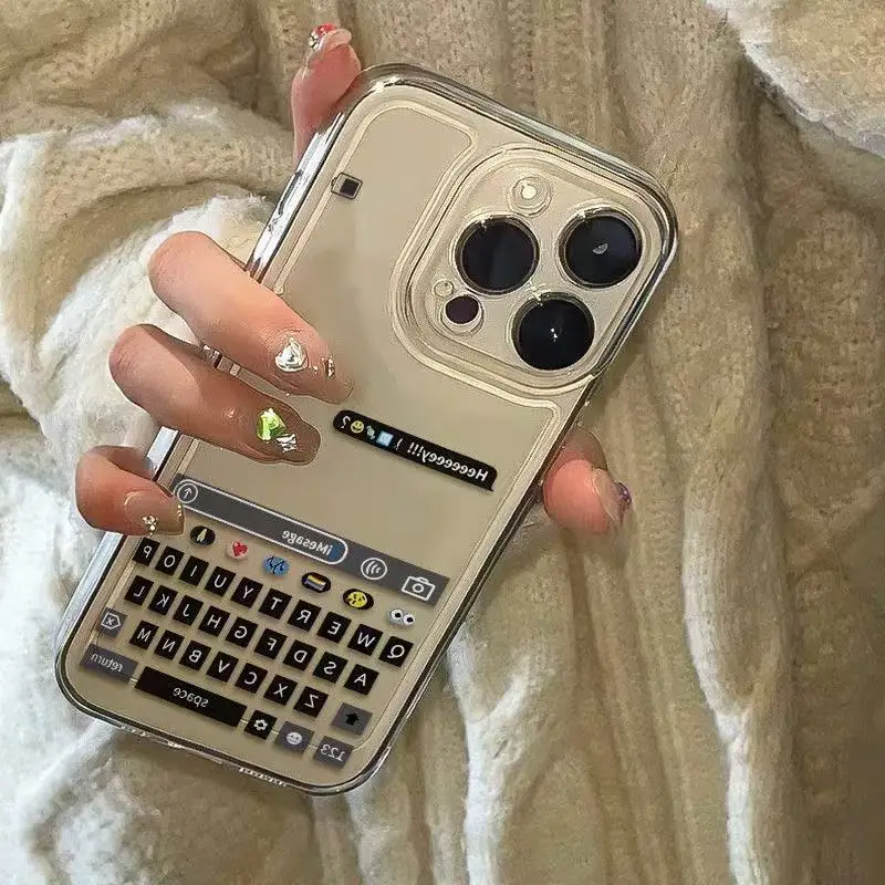 Creative Keyboard Design Dustproof Transparent Phone Case Cover