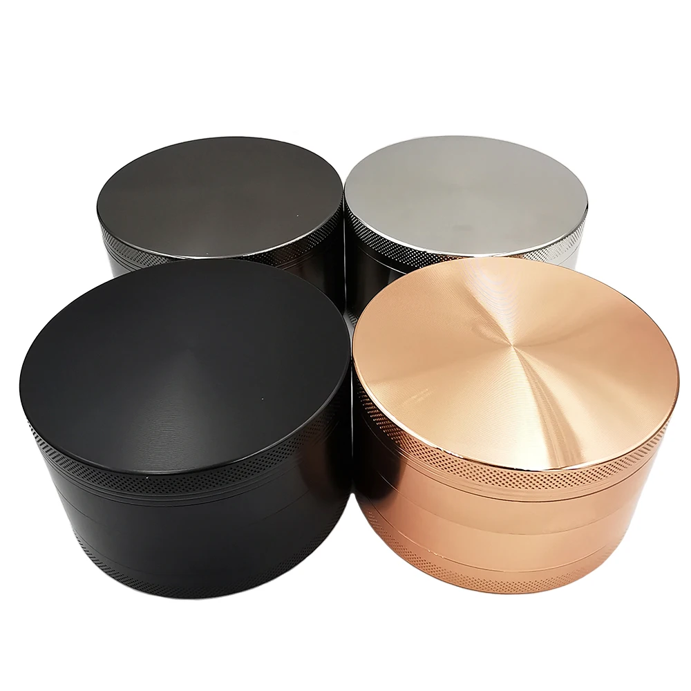 XXL 100MM Large Metal Herb Grinder Herb Tobacco Zinc Alloy For Smoking Accessories Miller Black Silver Multi Heavy Spice Gift 6
