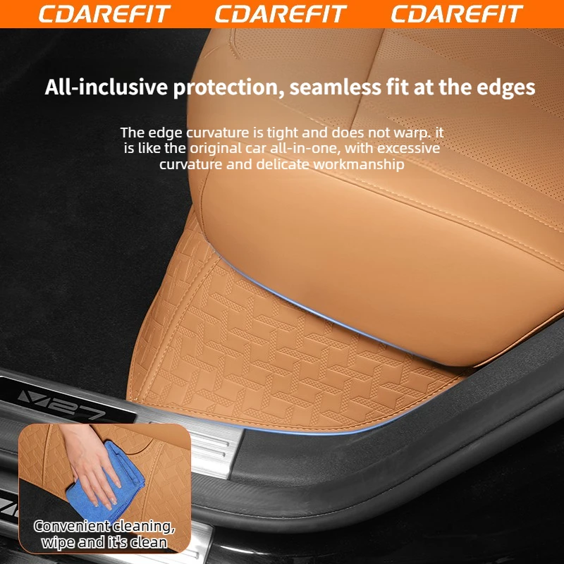 Chery iCAR V27 뒷좌석 바닥 안티 킥 매트 가죽 보호대 안티 스크래치 방지 더러움 방지 특수 개조 업그레이드 액세서리