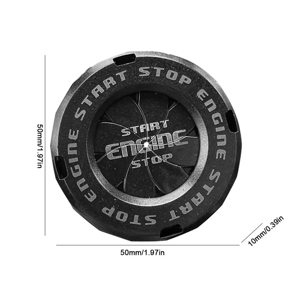 Car Engine Start Button Car Engine Start Button Cover Car Engine Start Button Sticker 1Pcs Durable Car Interior Sticker Motorcycle Key Cover Start Ring Decor Universal Ignition Device Decor Ring ABS DIY Lock