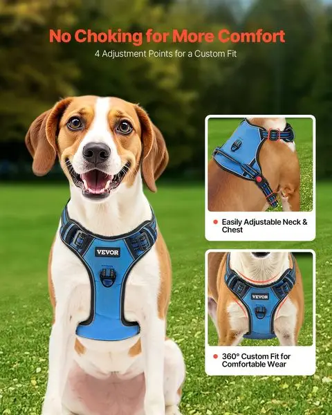 No Pull Dog Harness for Large Dogs – Adjustable Vest