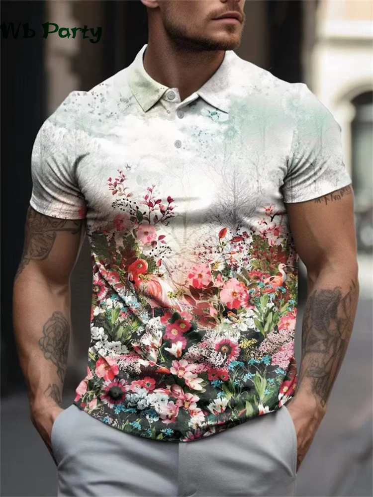 Simple Graphic T shirts Polo T shirt Men Lapel T-shirts for Men Fashion Casual Men's Shirts Mens Clothes Simple 3D Print Tops 13 Sc4a5779a9f644170924b29628416df02C
