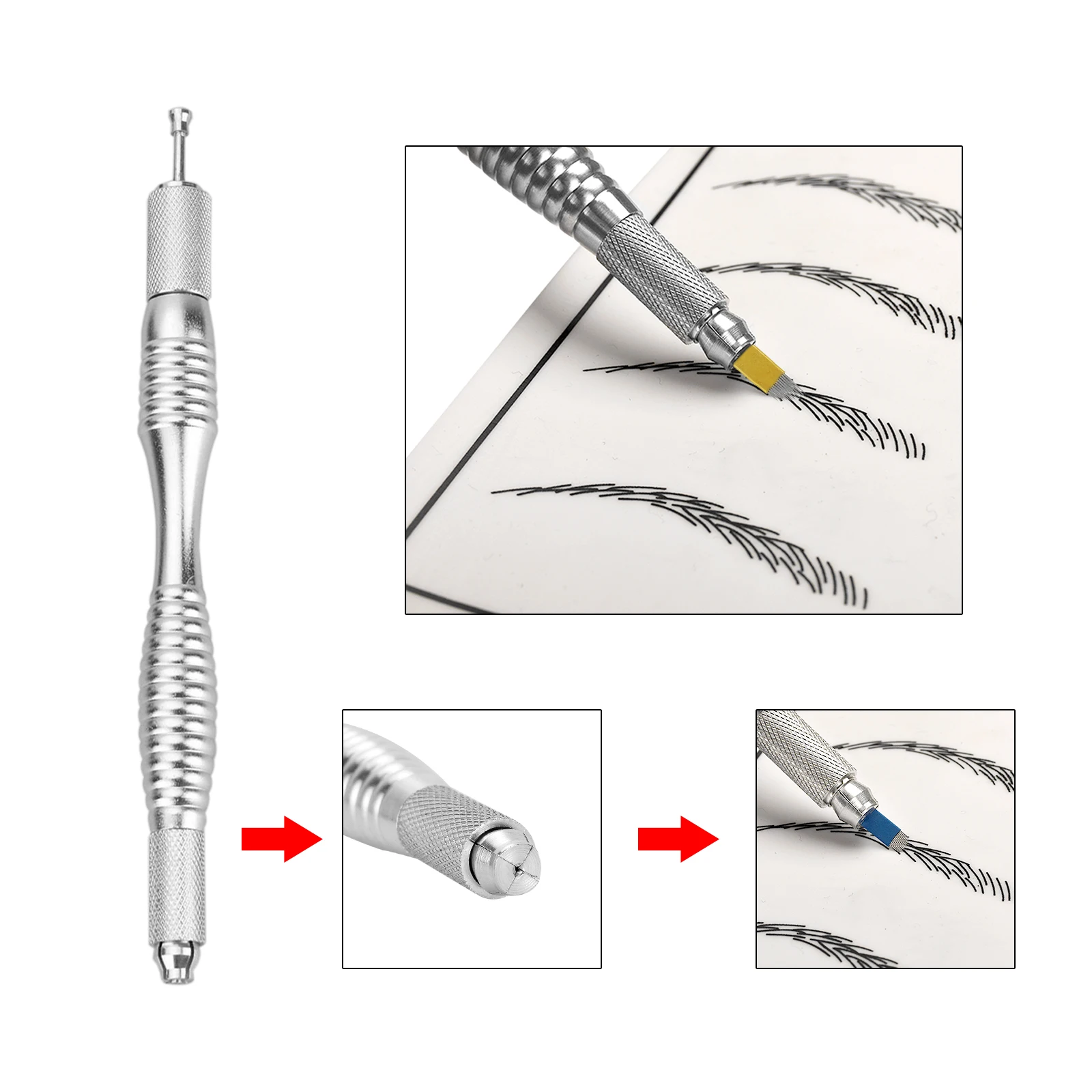 1PC Manual Tattoo Microblading Pen Manual Microblade Needle Holder ...