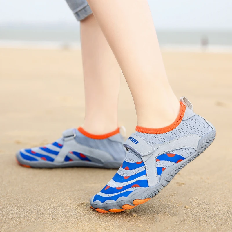Boy Girl Elastic Quick-Dry Breathable Upstream Wading Shoe Surfing Water Sports Shoes Non Slip Children Beach Barefoot Aqua Shoe