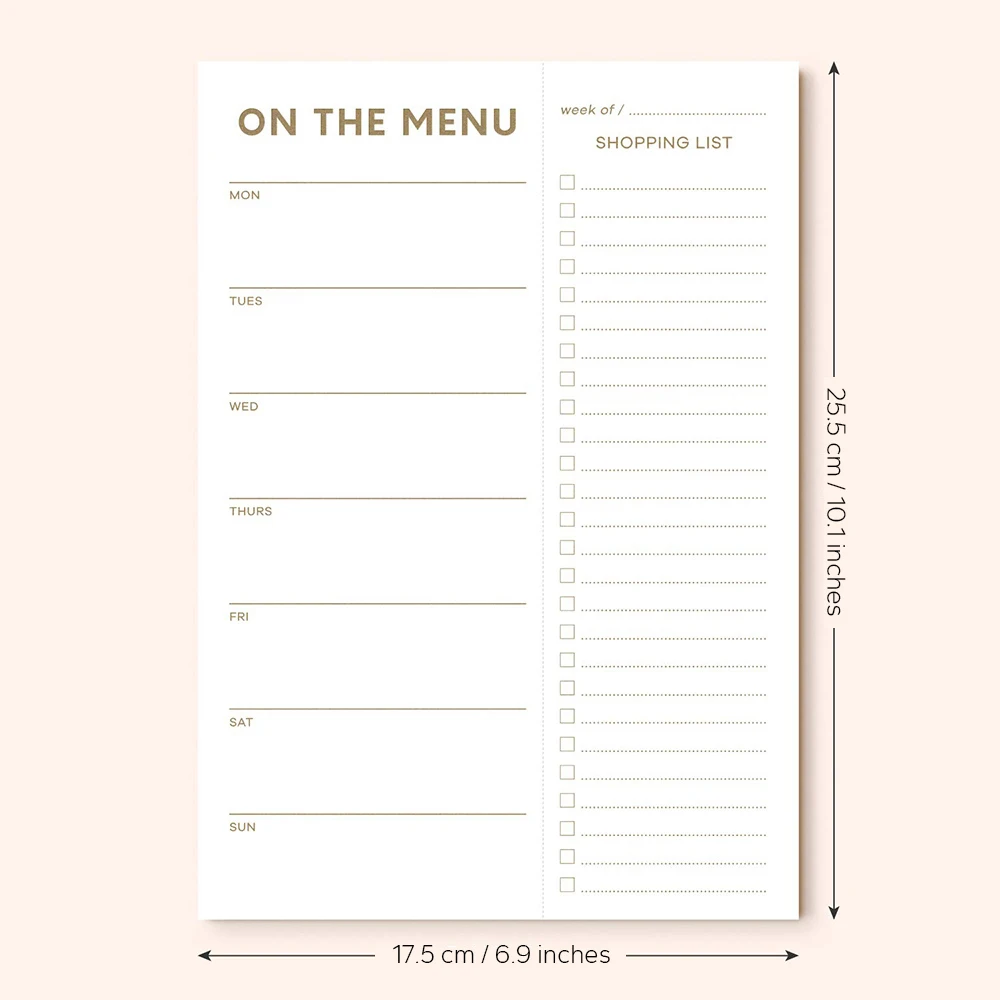 Double Magnets Meal Planner And Grocery List Magnetic Notepad 60 Sheets