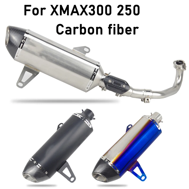 Xmax 250 300 Scarico Moto Scarico Modificato Silenziatore In Fibra Di Carbonio Slip-On Per Yamaha Xmax300 Xmax 250