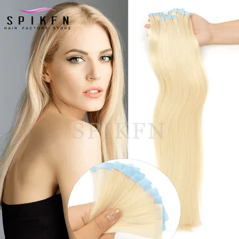SPIKFN Invisible Injected Tape in Hair Extensions Honey Blonde Natural Straight Adhesive Seamless Tape Hair On Glue 10pcs