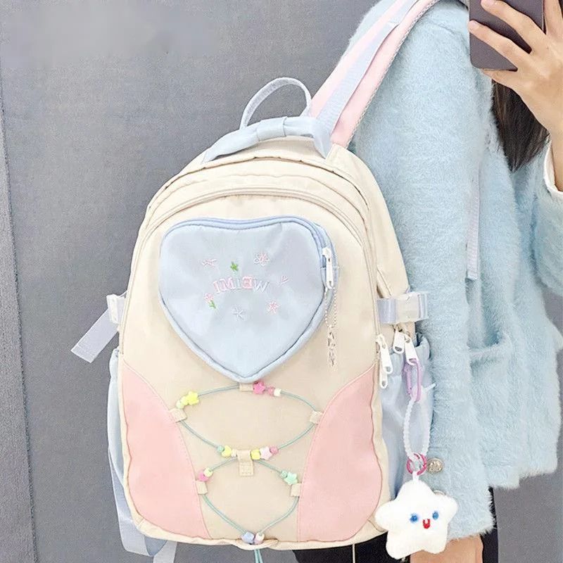 

Милый вместительный рюкзак для женщин, школьная сумка с аниме рисунком из мультфильма для учеников Старшей школы и колледжа, подарок для девушек на день рождения