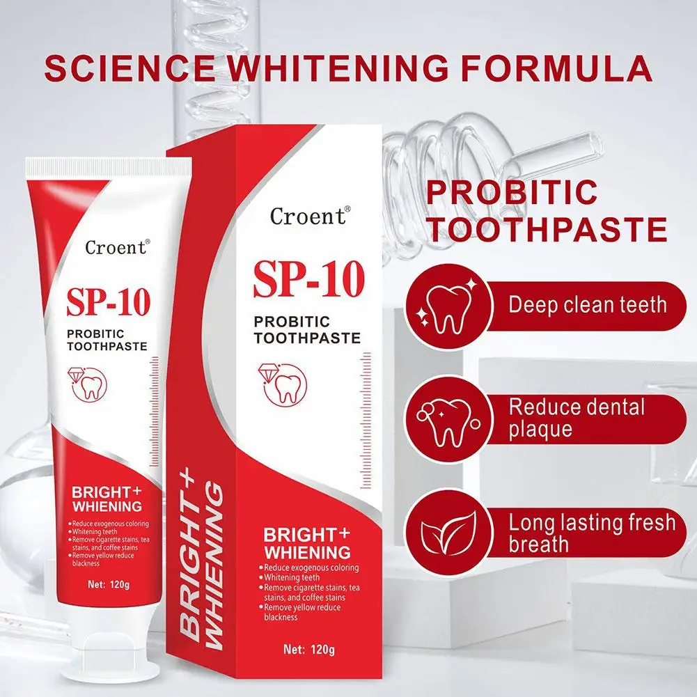 SP-10 Probiotic Toothpaste Remove Plaque Stains Fresh Breath Oral Hygiene Cleaning Dental Health Care 120g