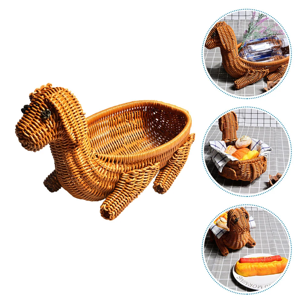 

Storage Basket Bread Baskets Rattan Fruit for Gifts Empty Pp Serving Multipurpose