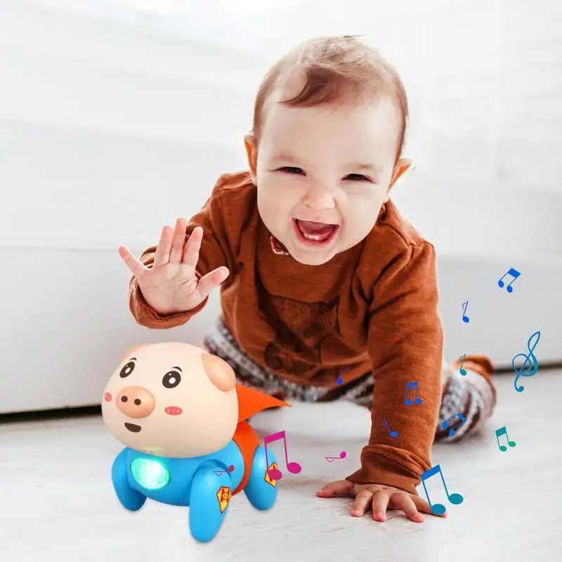 Electric Crawling Doll Interactive Musical Toy Fun Moving Walking Animal Toy Educational Soft Lighting Crawling Animal Musical